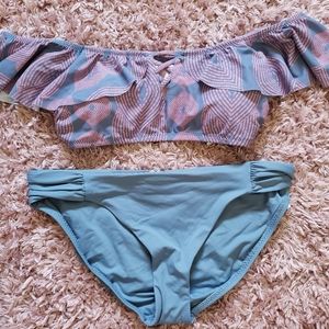 Raisins bikini top ruffle off shoulder